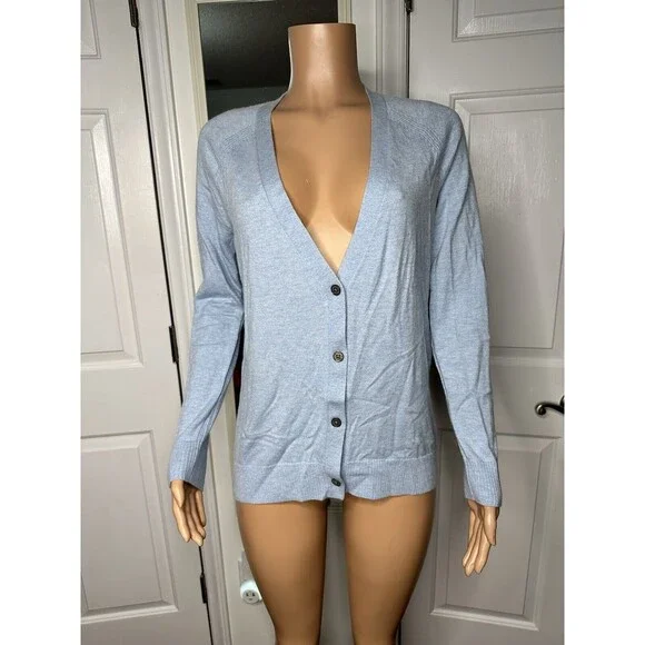 Gap Light Blue Cardigan Sweater Very Soft Medium - Picture 1 of 9